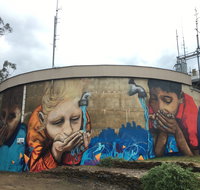 Willans Hill Water Tower Mural - Holiday Byron Bay
