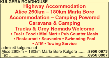 Kulgera Roadhouse - Holiday Byron Bay 1
