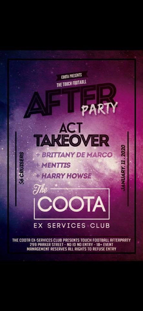 Touch Football Afterparty - Holiday Byron Bay 0