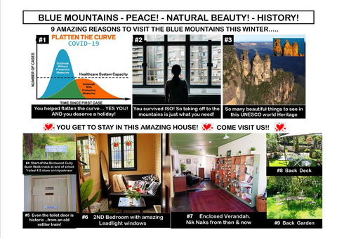 Blue Mountains Historic Retreat-Sleeps 5-WINTER SPECIAL! - Holiday Byron Bay 1